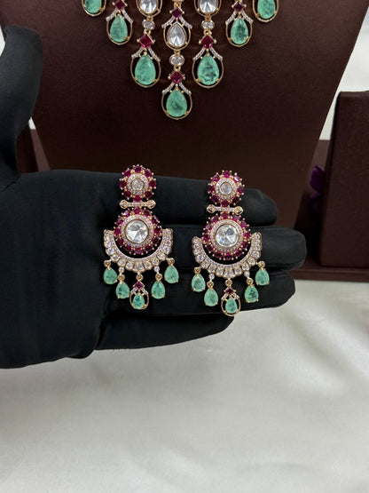 Anushka Moissanite Choker Necklace Set