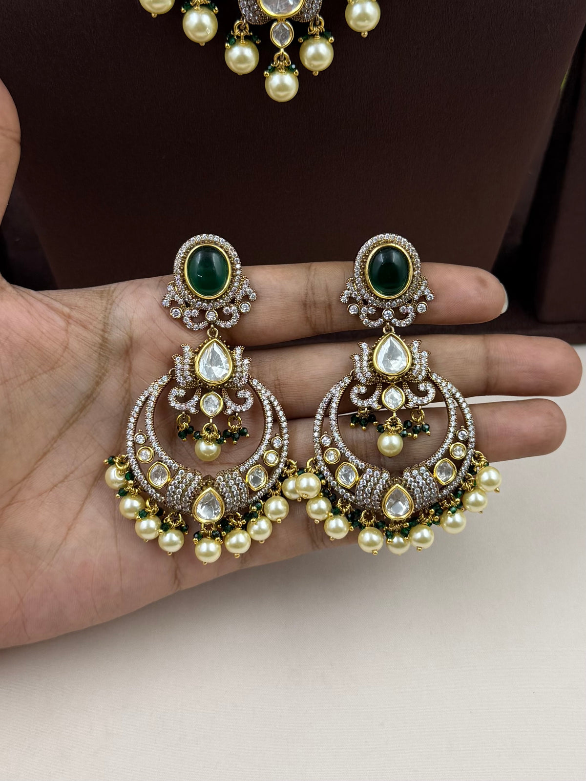Sujata Victorian Moissanite Choker Necklace Set