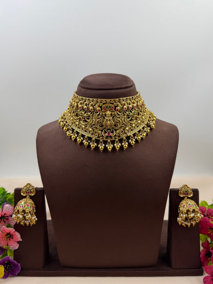 Kangana South Temple Choker Necklace Set