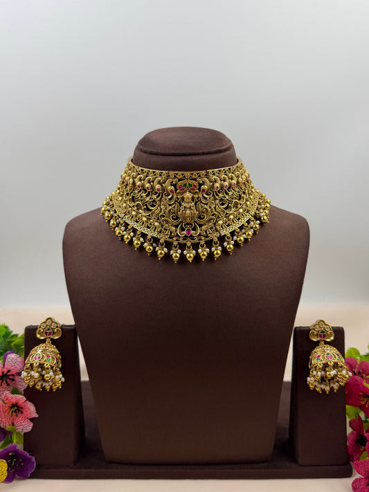 Kangana South Temple Choker Necklace Set