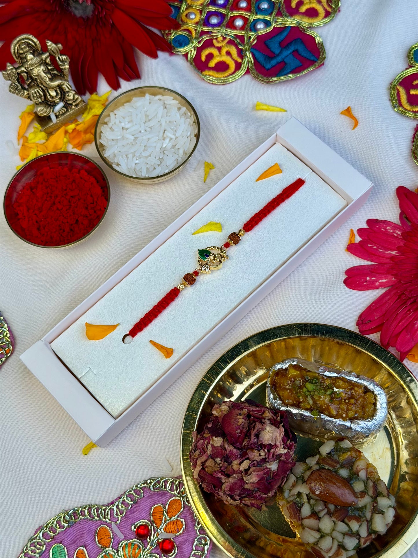 Divine Ganpati Mor Pankh Rakhi