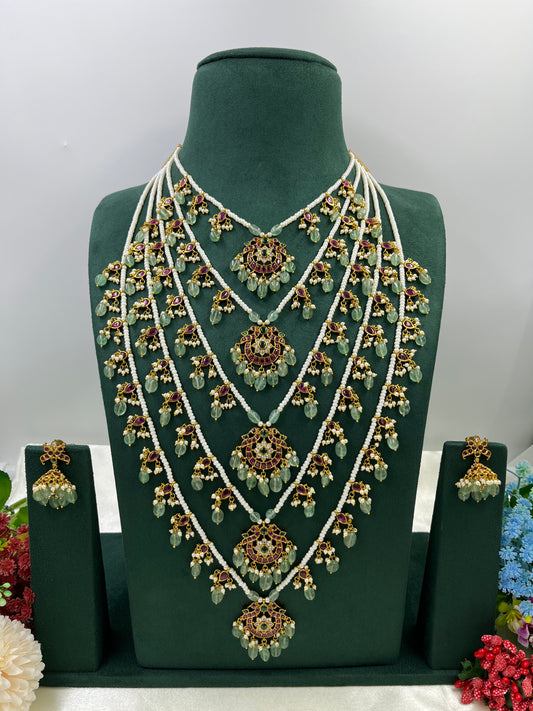 Maharani Five Layers Premium Pearl Set