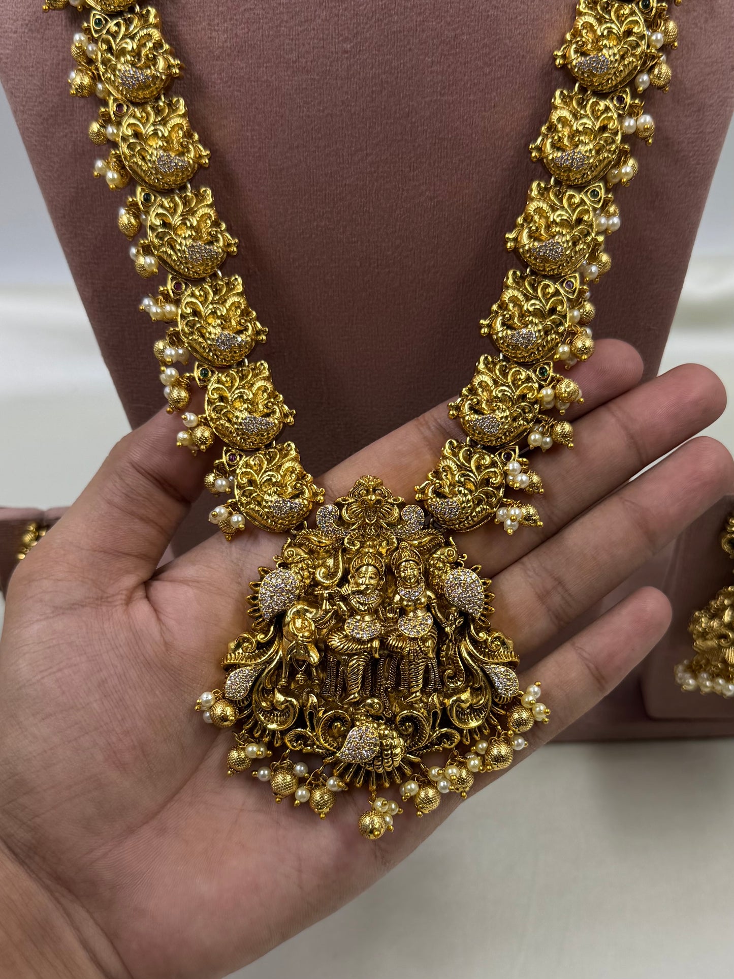 Radha Krishna Long Necklace Set