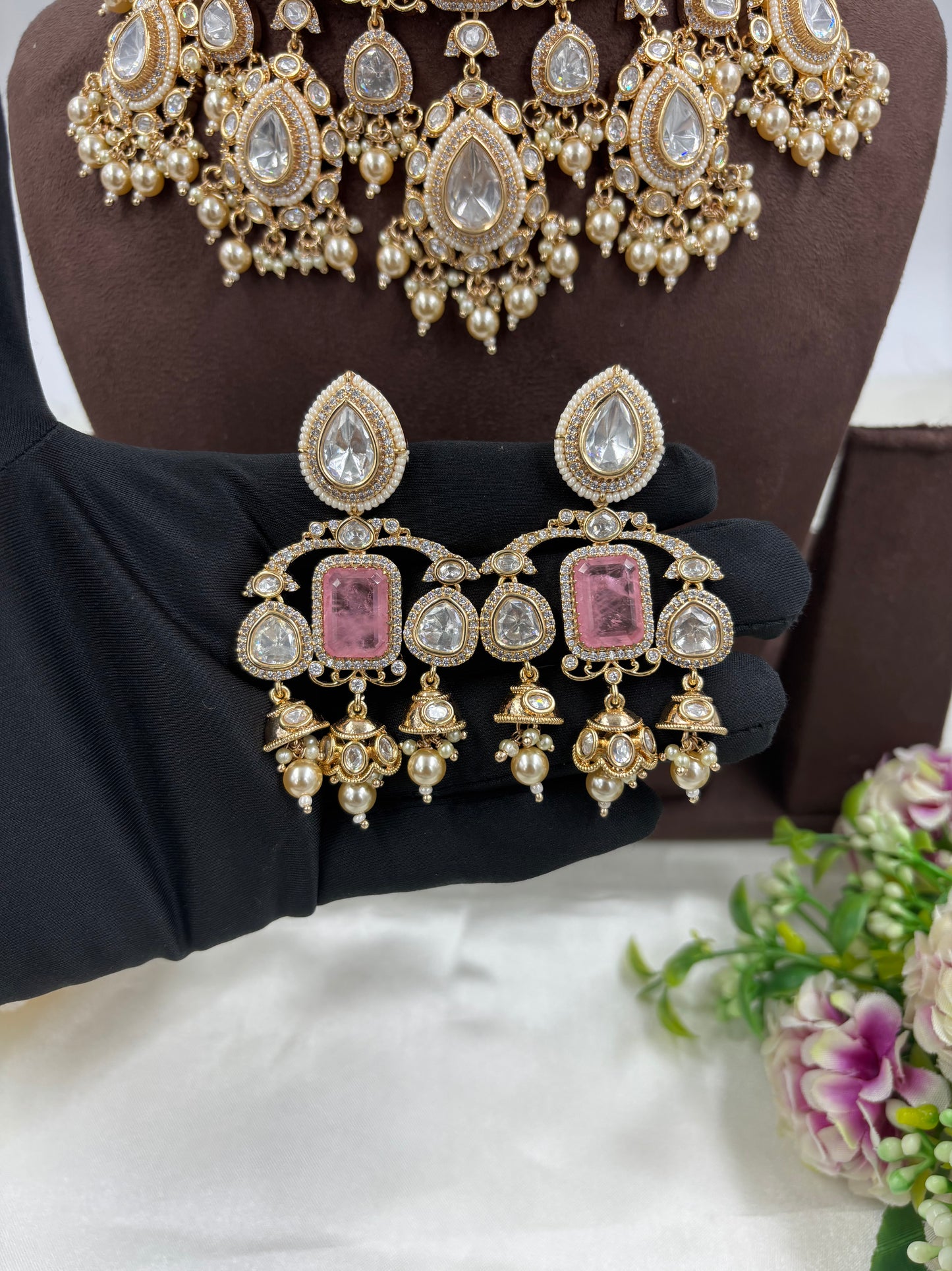 Mughal Meher Moissanite Kundan Necklace
