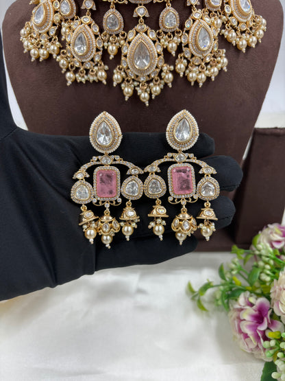 Mughal Meher Moissanite Kundan Necklace
