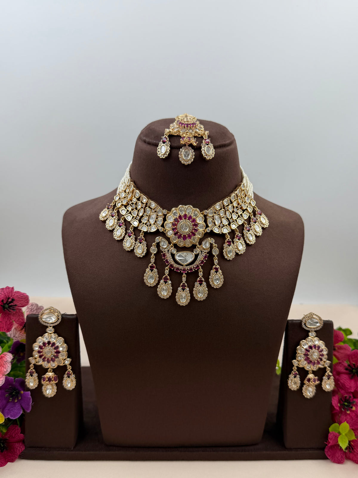 Shivangi Moissanite Choker Necklace Set
