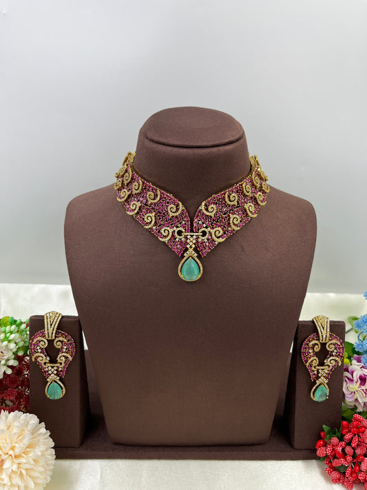 Tara Premium Moissanite Victorian Necklace