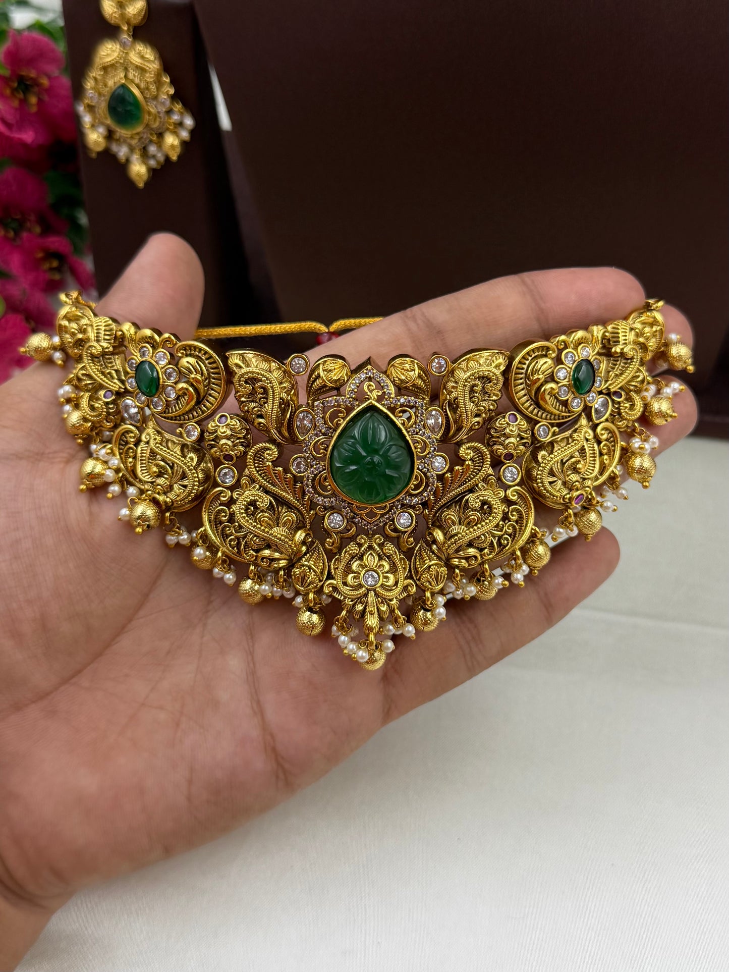 Deepali Traditional Temple Choker Set