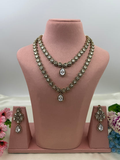 Viha Premium Victorian Double Layer Necklace Set