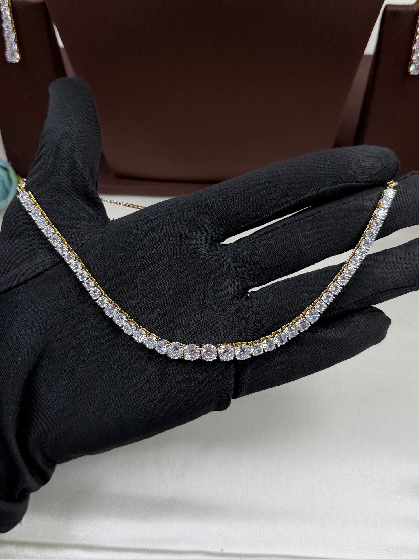 Avni American Diamond Delicate Necklace