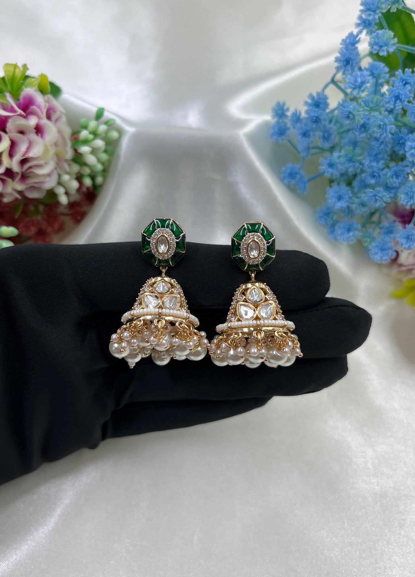 Purva Moissanite Jumka