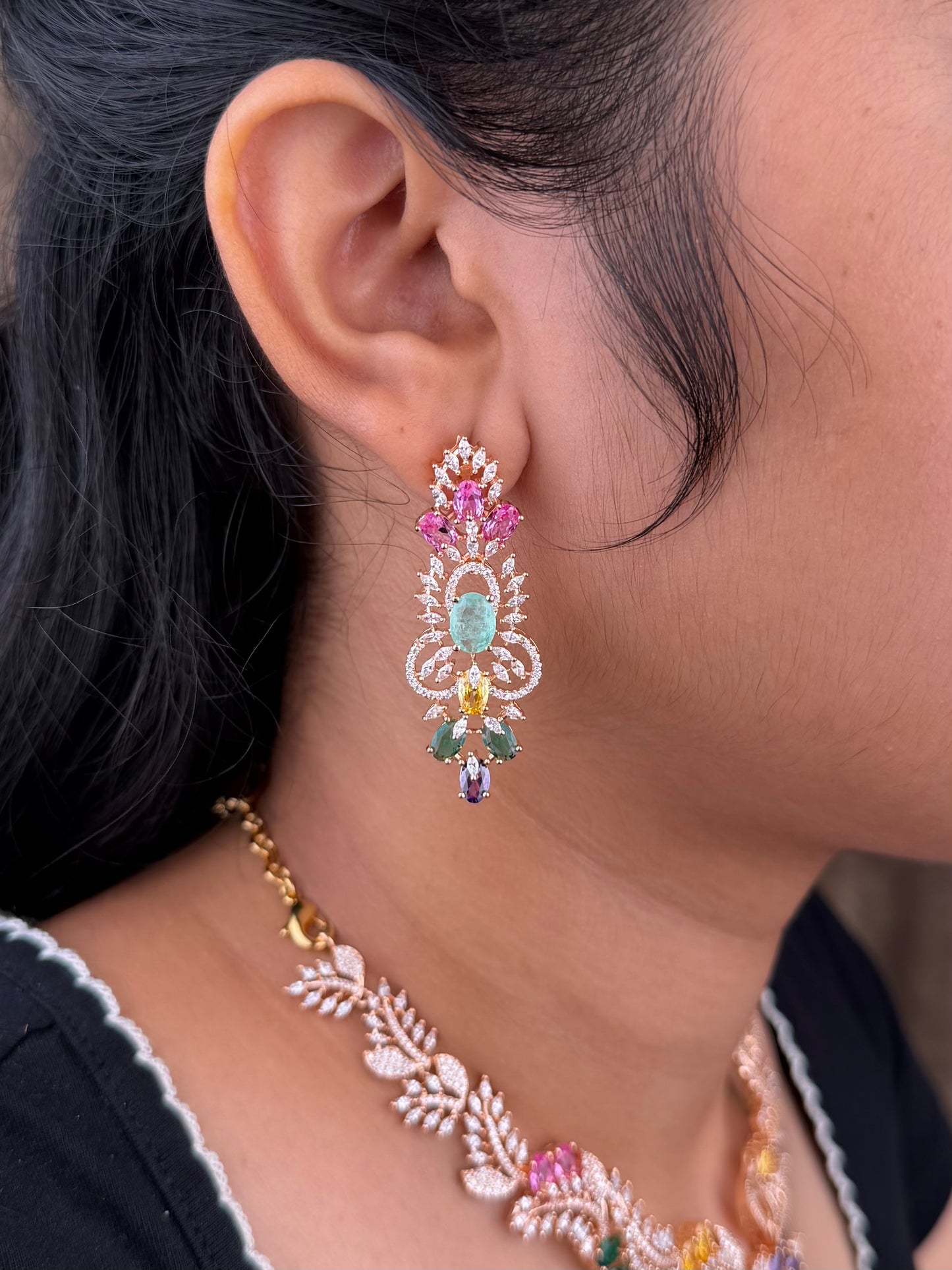 Cara American Diamond Necklace Set