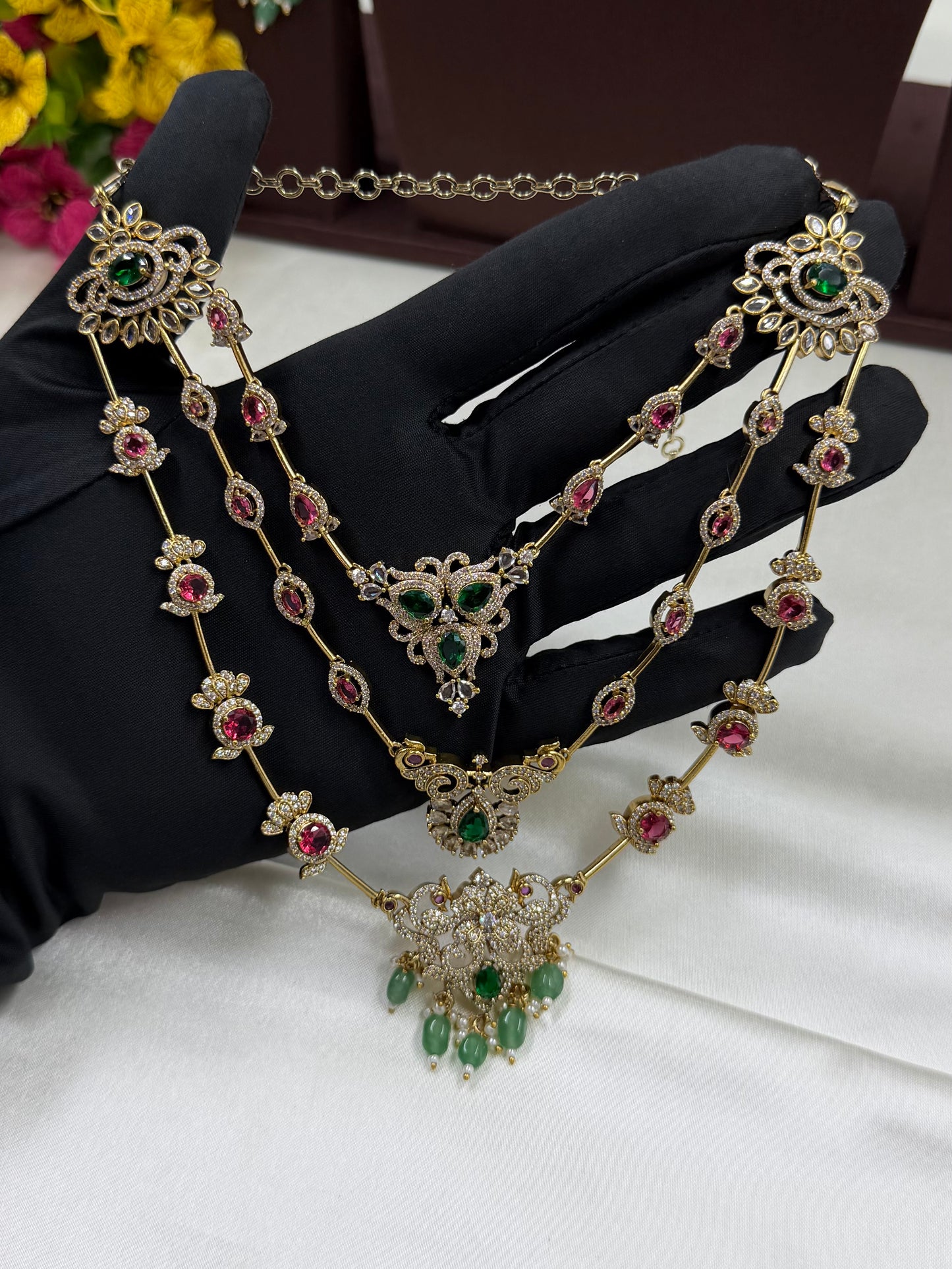 Roshni Three Layer Victorian Necklace