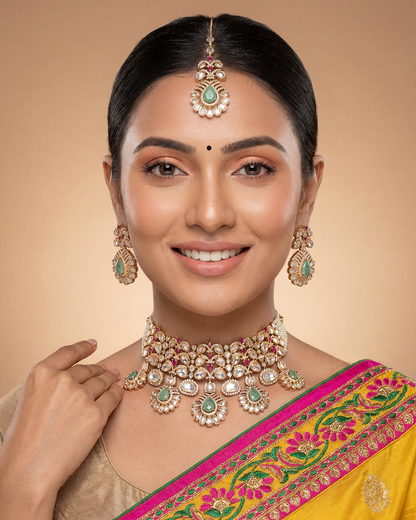 Gouri Moissanite Choker Necklace Set