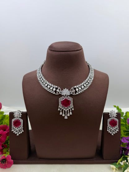 Zoe American Diamond Necklace Set