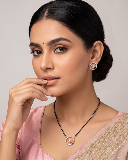 Devika Rose Gold Mangalsutra With Tops