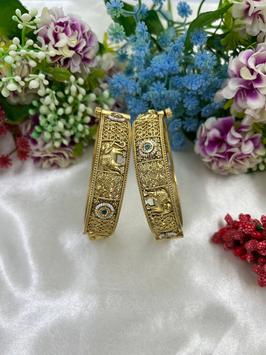 Advika Heritage Hathi Bangles (Openable)