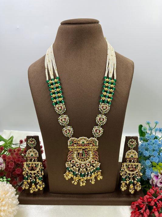 Devyani Pachi Kundan Long Necklace