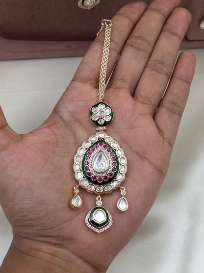 Vaidehi Moissanite Long Necklace Set