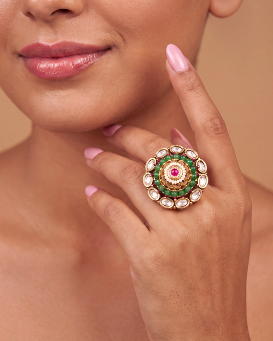 Pooja Heritage Ring (Adjustable)