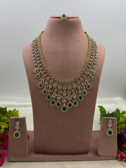 Eloise American Diamond Two Tone Necklace Set
