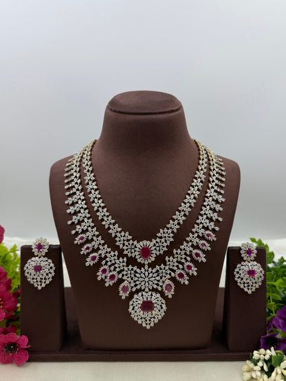 Georgina American Diamond Two Tone Necklace Set