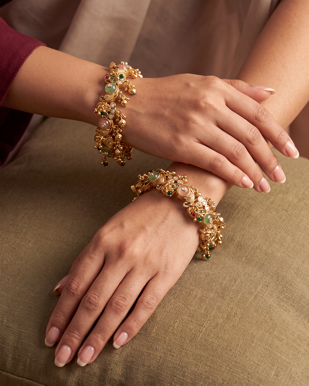 Nitya Heritage Pastel Bangles (Openable)