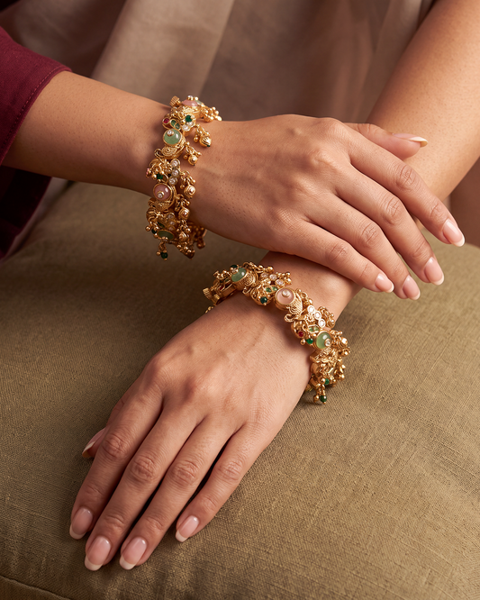 Nitya Heritage Pastel Bangles (Openable)