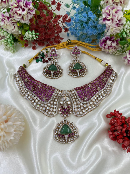Sheesh Mahal Premium Kundan Necklace
