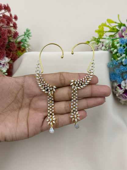 Clara American Diamond Two Tone Earcuff