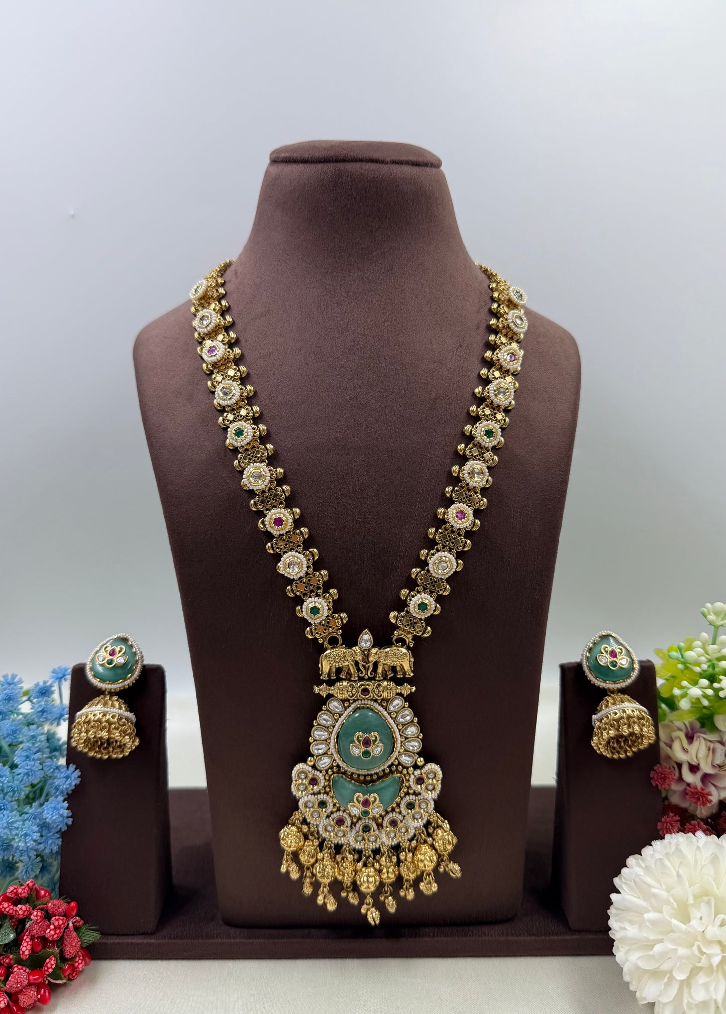 Peacock Varnam Haar Long Necklace