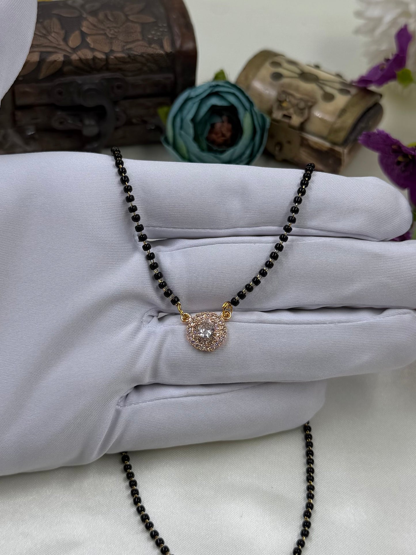 Round-Shaped Rose Gold Mangalsutra
