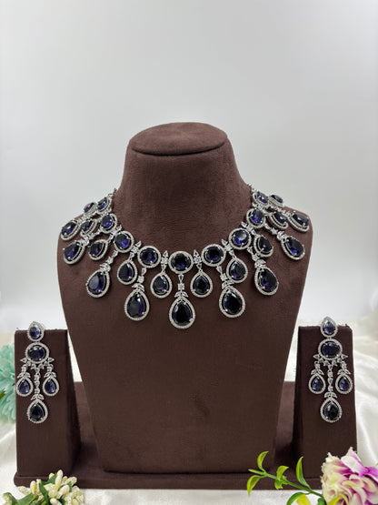 LISA AMERICAN DIAMOND PREMIUM NECKLACE SET