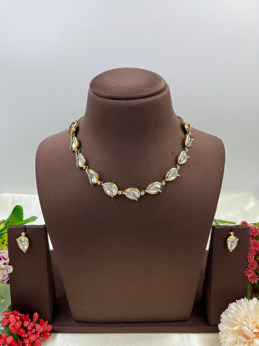 Ruhani Premium Moissanite Kundan Necklace