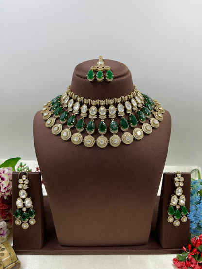 Avantika Moissanite Victorian Semi Bridal Set