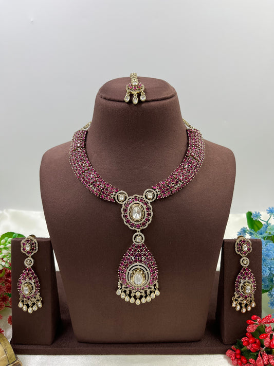 Vinita Victorian Moissanite Necklace