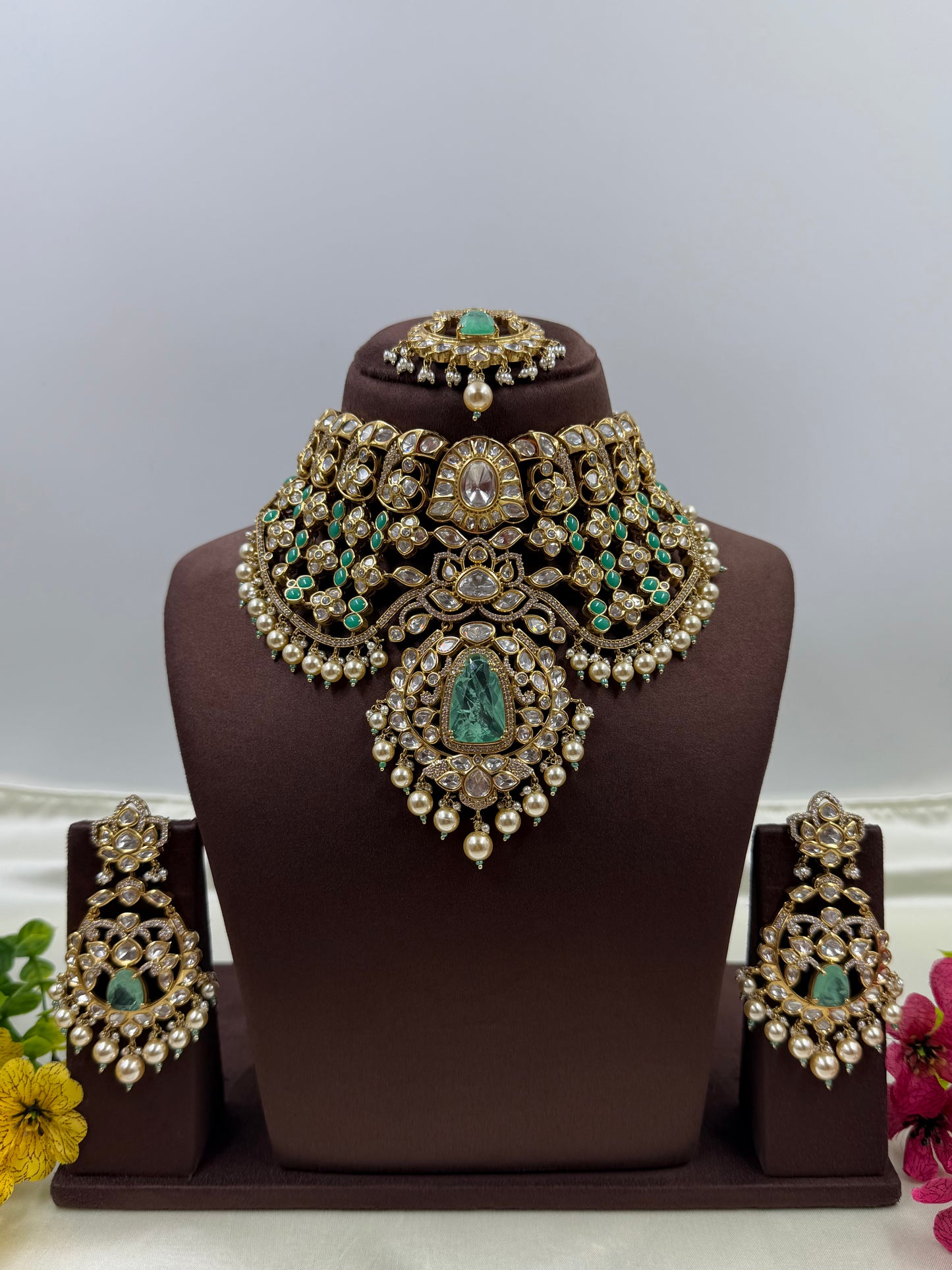 Ruhani Moissanite Choker Bridal Set