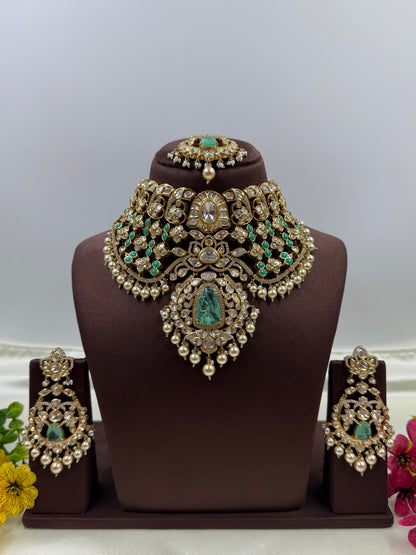 Ruhani Moissanite Choker Bridal Set