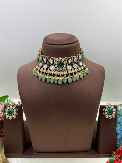 Soverian Polki Kundan Choker Necklace