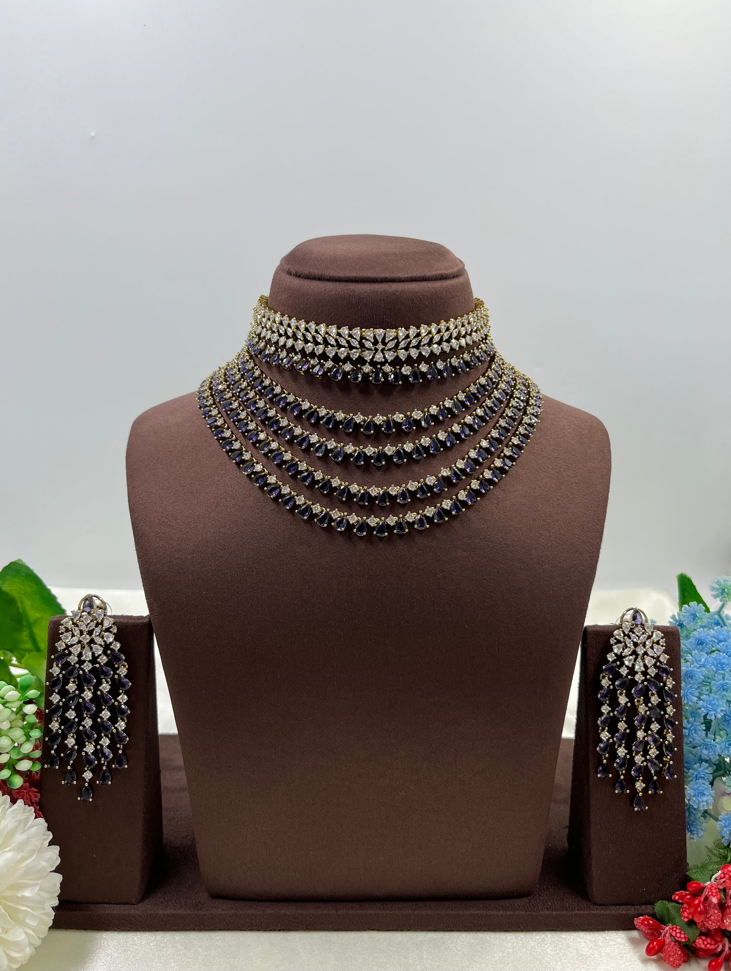 Suhani Victorian American Dimond Premium Necklace