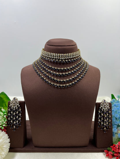 Suhani Victorian American Dimond Premium Necklace