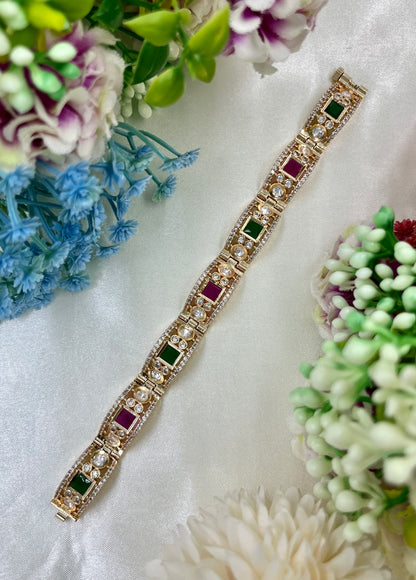 Sarita Moissanite Kundan Bracelet