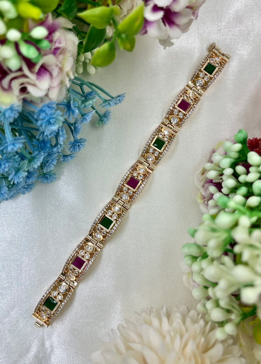 Sarita Moissanite Kundan Bracelet