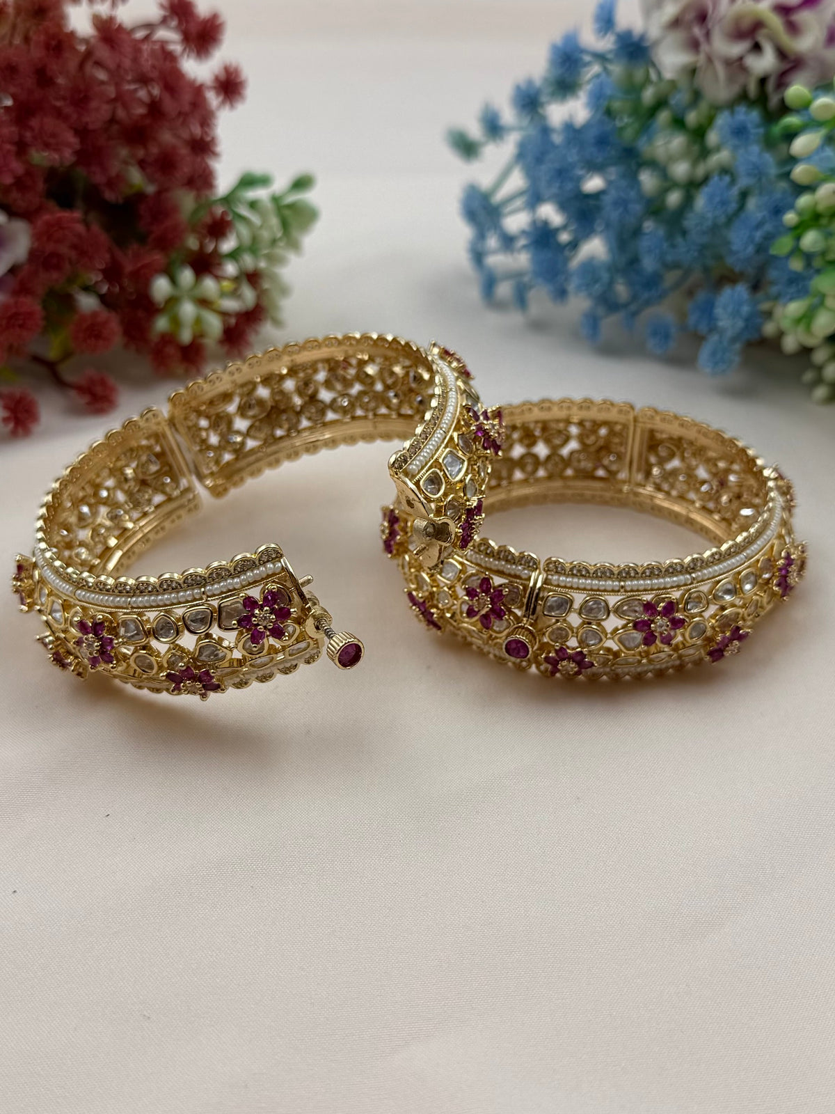 Karishma Moissanite Bangles (Openable)