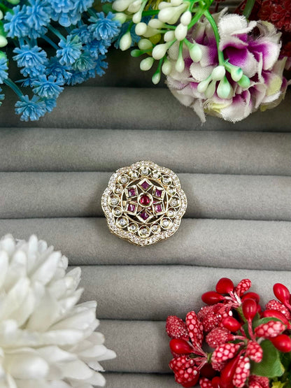 Ruhana Moissanite Kundan Fingering.