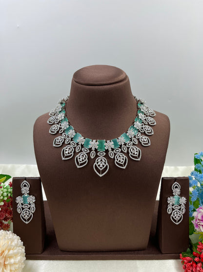 Hamsa American Diamond Necklace