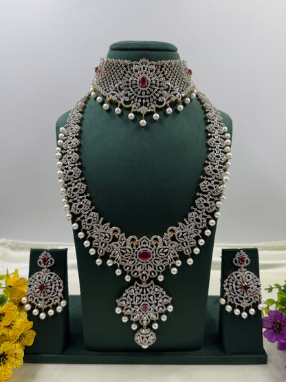 Aliza Premium American Diamond Combo Set