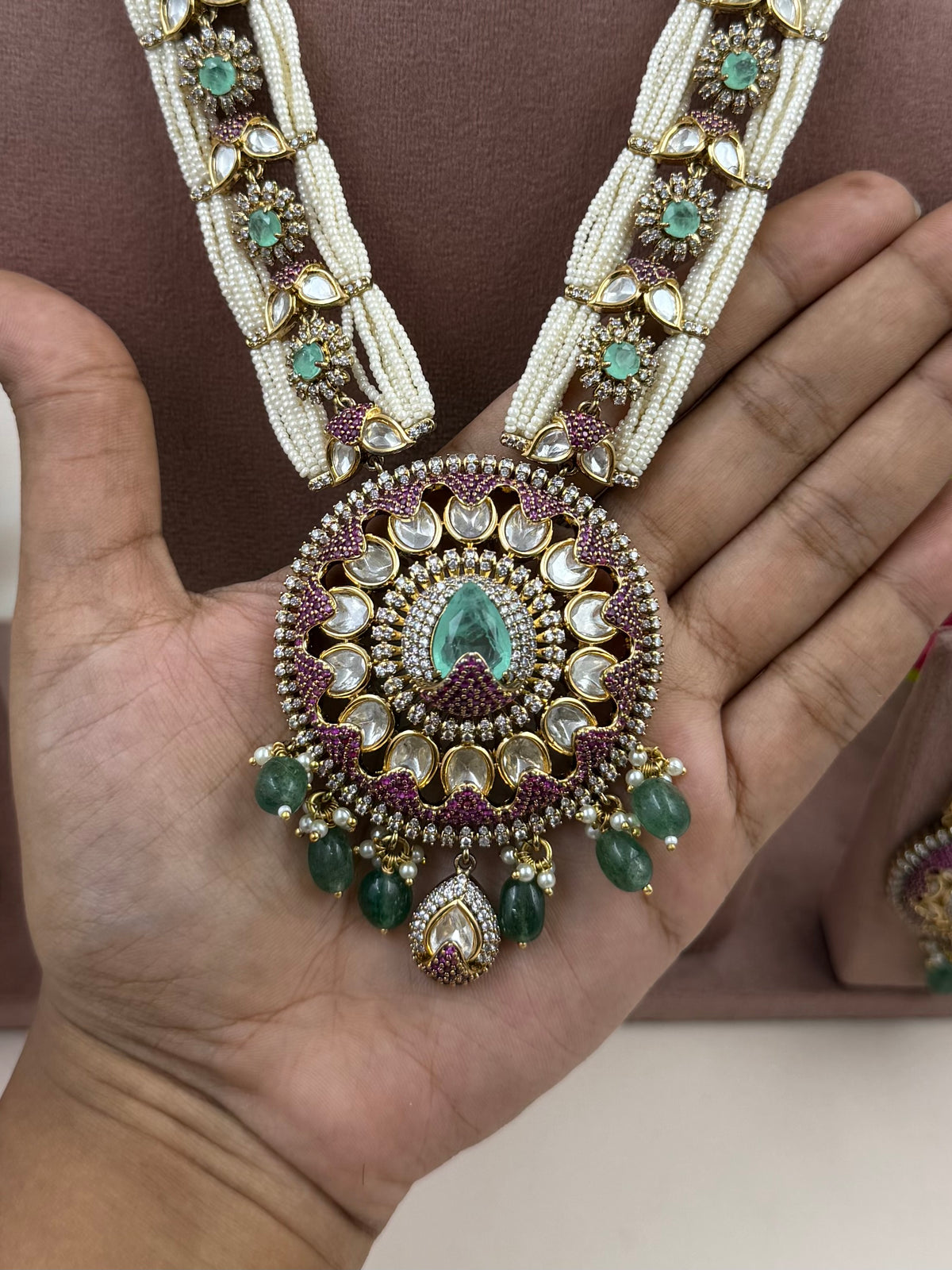 Anuradha Jaipuri Long Necklace Set