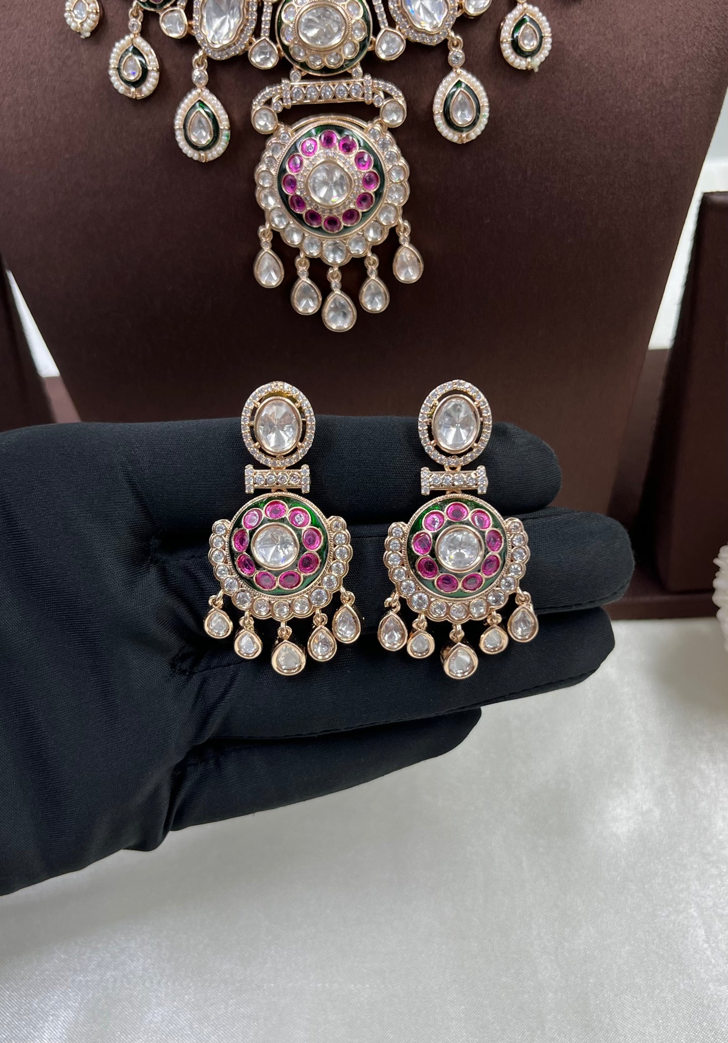 Mariona Premium Moissanite Kundan Necklace