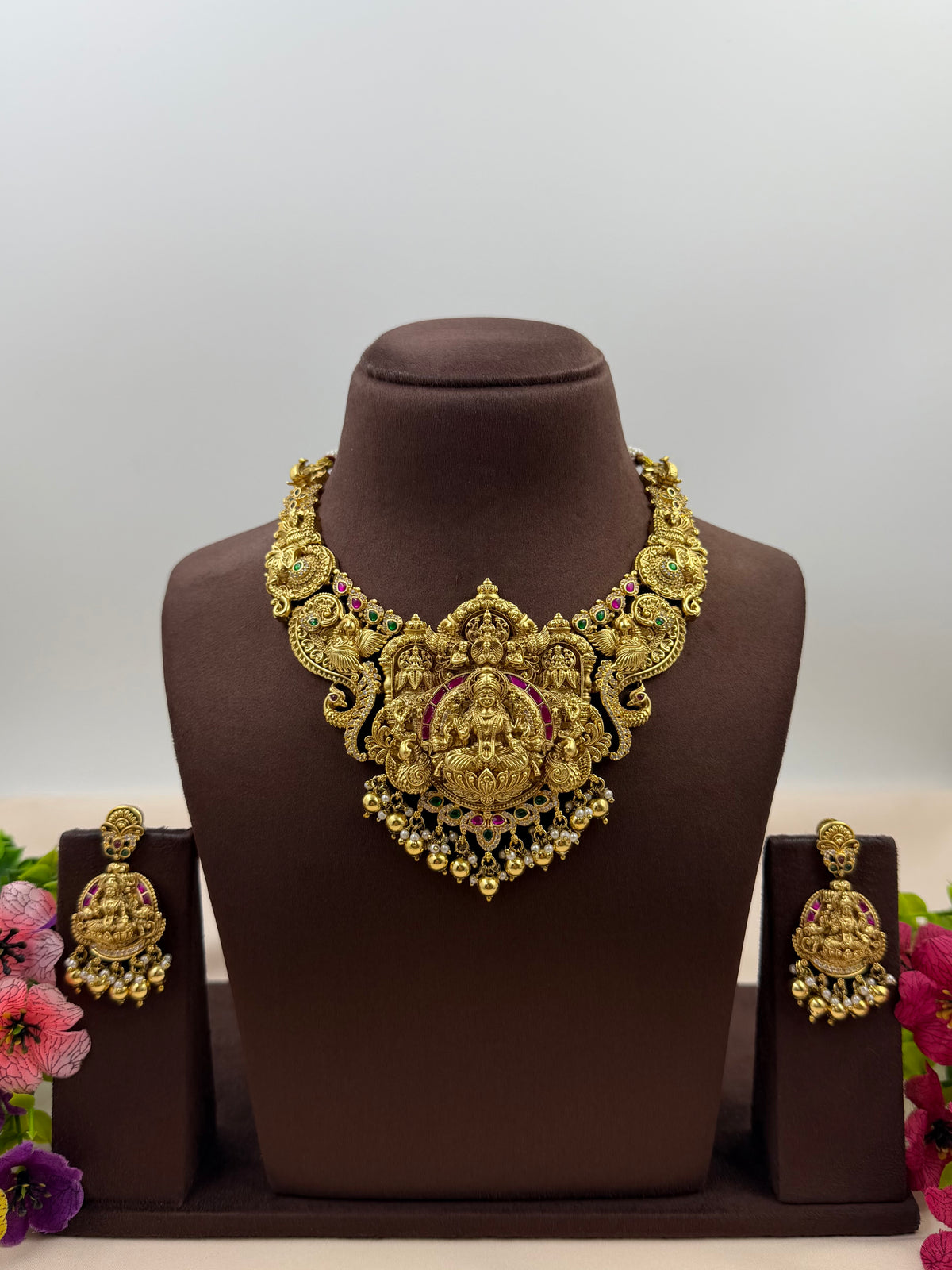 Ishani South Temple Necklace Set